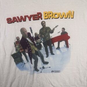 Vintage Sawyer Brown T-Shirt Country Music Adult 2X Classic 90's‎ Country